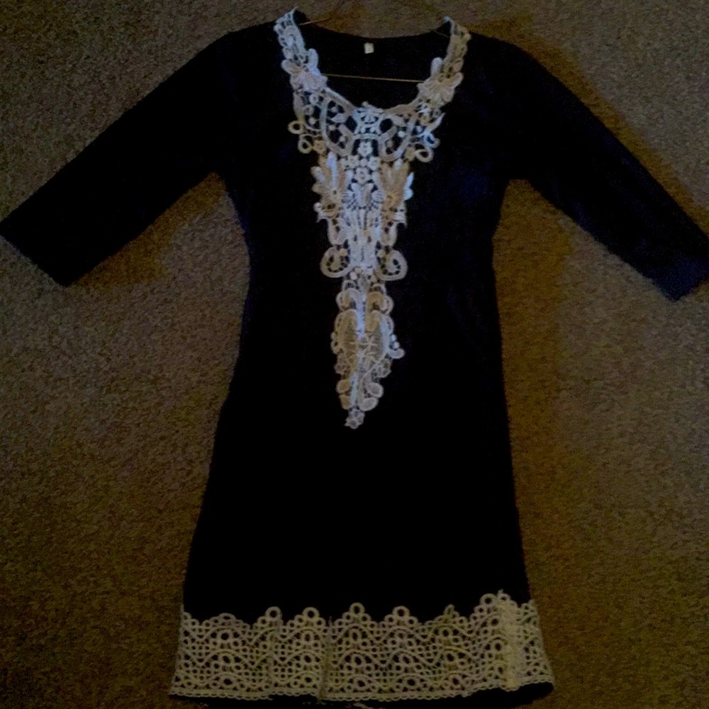 Black dress with lace